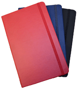 Hardcover Faux Leather Ruled Notebook